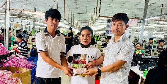 柬埔寨青年心意工会联合会于巴提县筹集善款 援助重病患儿工友
